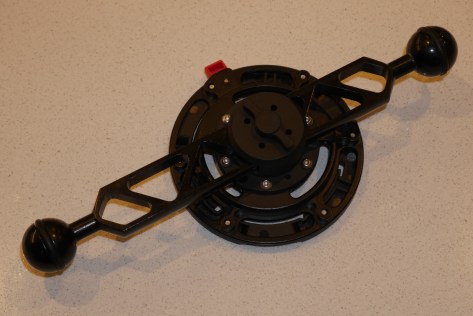 Lens holder on 8" arm segment