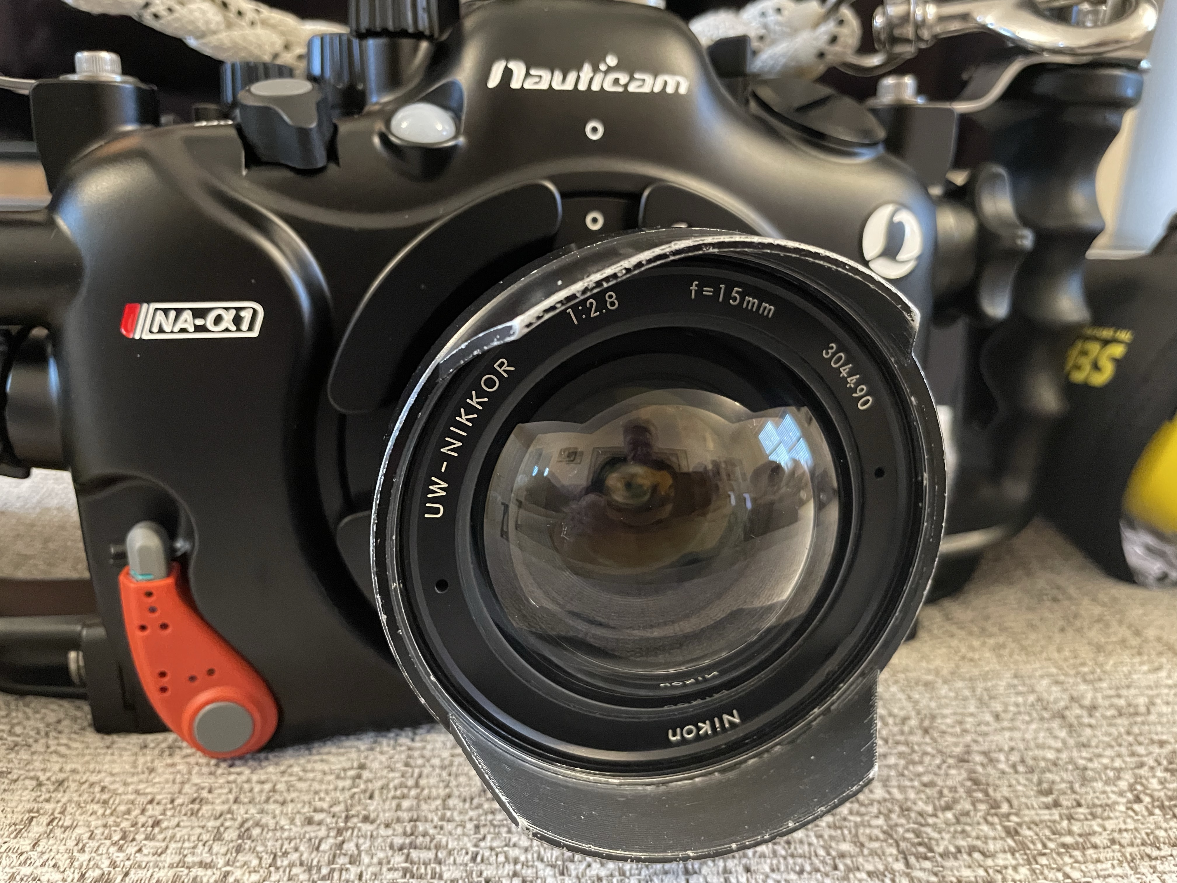 UW-NIKKOR 15mm（Nikon Nikonos用レンズ）とファインダー Nikon